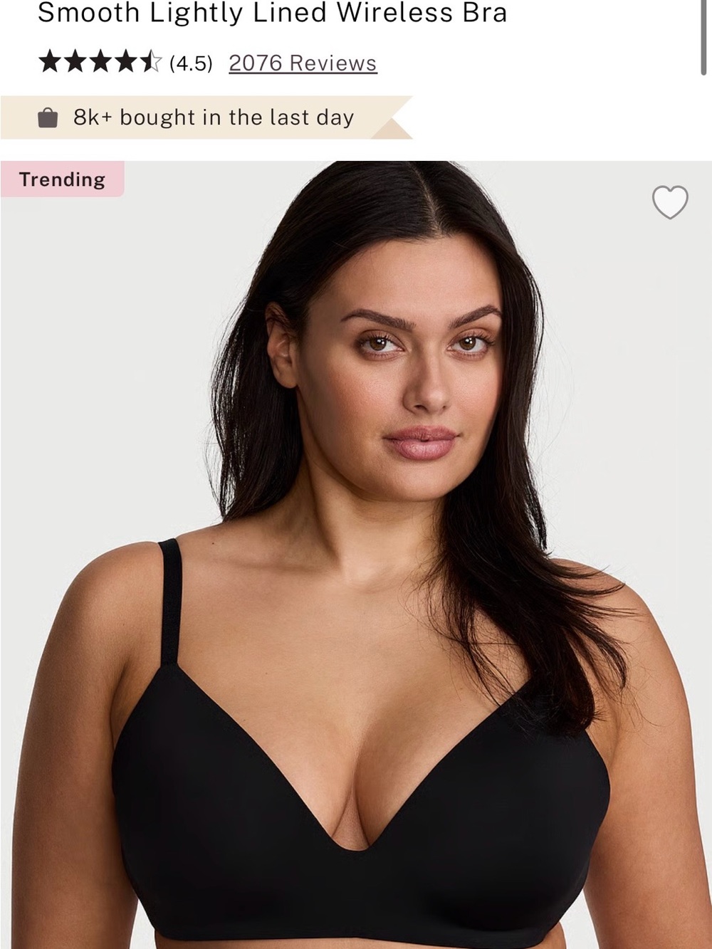 Victoria's Secret Smooth Lightly Lined Wireless Bra - Black
